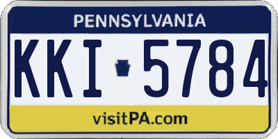 PA license plate KKI5784