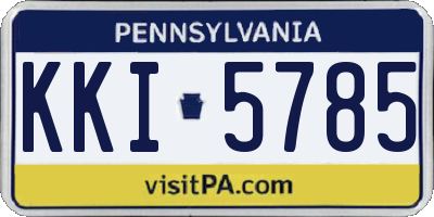 PA license plate KKI5785