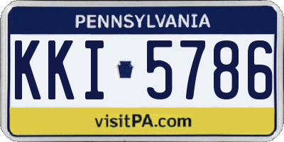 PA license plate KKI5786