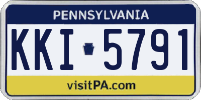 PA license plate KKI5791