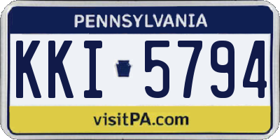 PA license plate KKI5794
