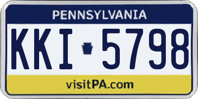 PA license plate KKI5798