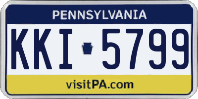 PA license plate KKI5799
