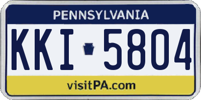 PA license plate KKI5804