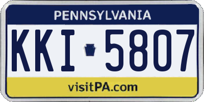 PA license plate KKI5807