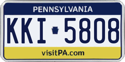 PA license plate KKI5808