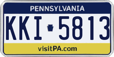 PA license plate KKI5813