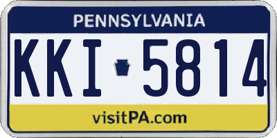 PA license plate KKI5814