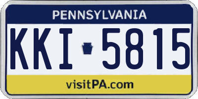 PA license plate KKI5815