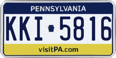 PA license plate KKI5816
