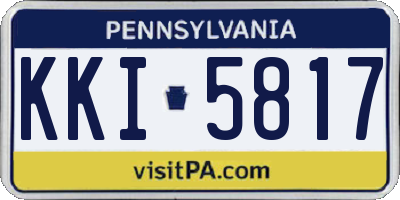 PA license plate KKI5817