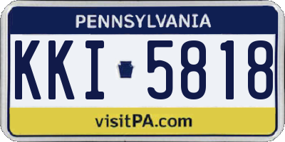 PA license plate KKI5818