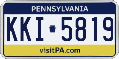 PA license plate KKI5819