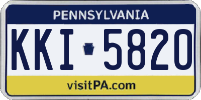 PA license plate KKI5820