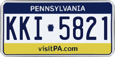 PA license plate KKI5821