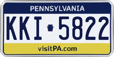 PA license plate KKI5822