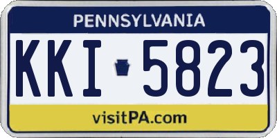 PA license plate KKI5823