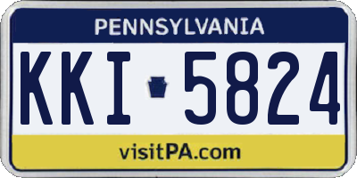 PA license plate KKI5824
