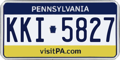PA license plate KKI5827