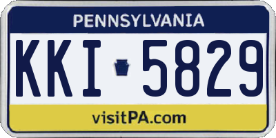 PA license plate KKI5829
