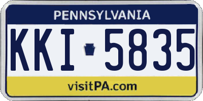 PA license plate KKI5835