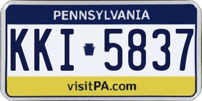 PA license plate KKI5837