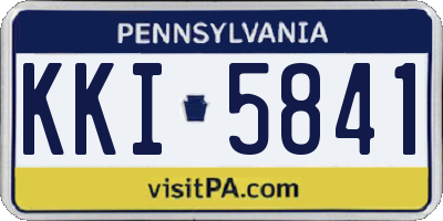 PA license plate KKI5841