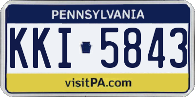 PA license plate KKI5843