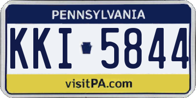 PA license plate KKI5844