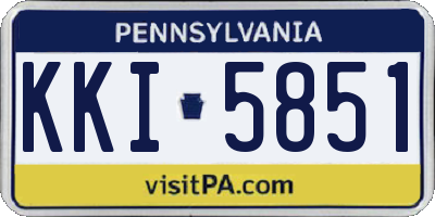 PA license plate KKI5851