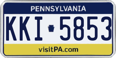 PA license plate KKI5853