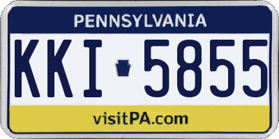 PA license plate KKI5855