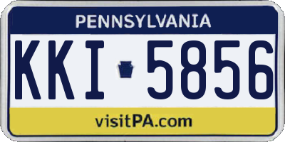 PA license plate KKI5856
