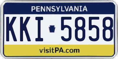 PA license plate KKI5858