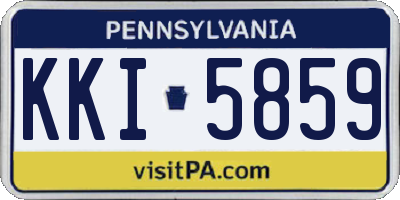 PA license plate KKI5859