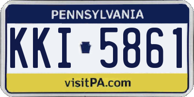 PA license plate KKI5861