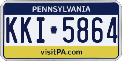 PA license plate KKI5864
