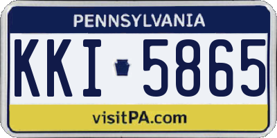 PA license plate KKI5865