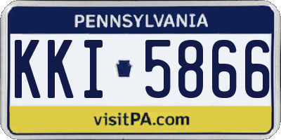 PA license plate KKI5866