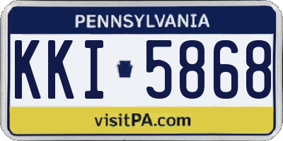 PA license plate KKI5868