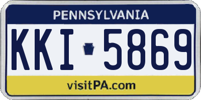 PA license plate KKI5869