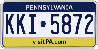 PA license plate KKI5872