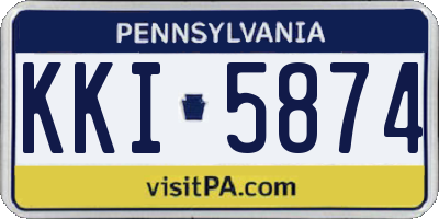 PA license plate KKI5874