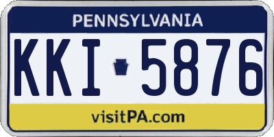 PA license plate KKI5876