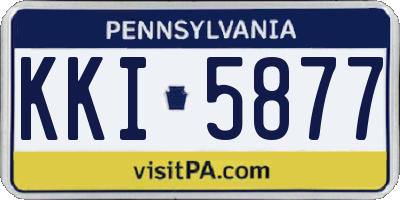 PA license plate KKI5877