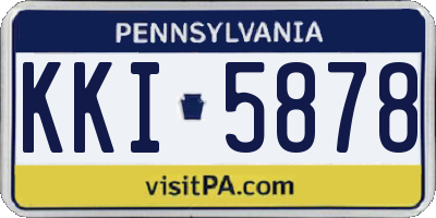 PA license plate KKI5878