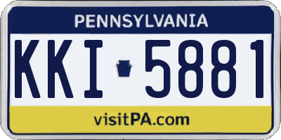 PA license plate KKI5881