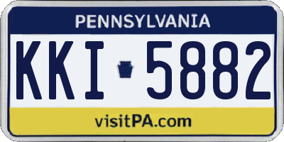 PA license plate KKI5882