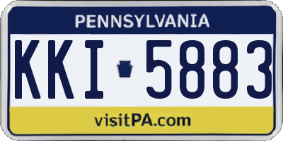 PA license plate KKI5883