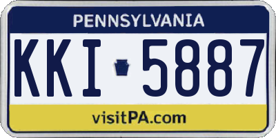 PA license plate KKI5887